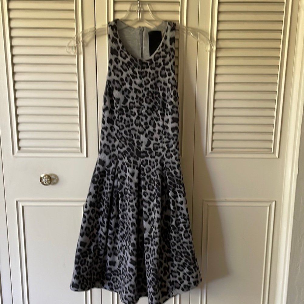 Heather Snow Leopard Dress